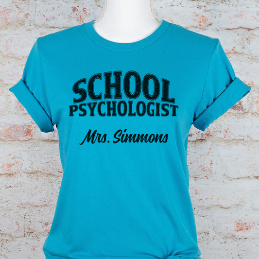 Custom Unisex School Psychologist T-Shirt