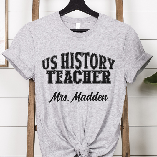 Custom Unisex US History Teacher T-Shirt