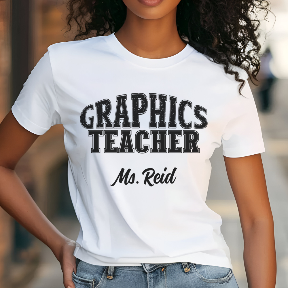 Custom Unisex Graphics Teacher T-Shirt