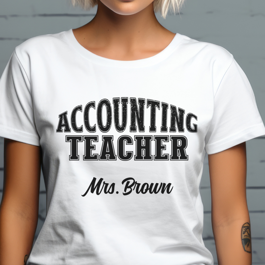 Custom Unisex Accounting Teacher T-Shirt