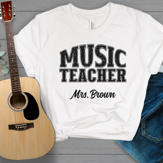 Custom Unisex Music Teacher T-Shirt