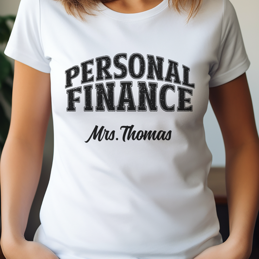 Custom Unisex Personal Finance Teacher T-Shirt