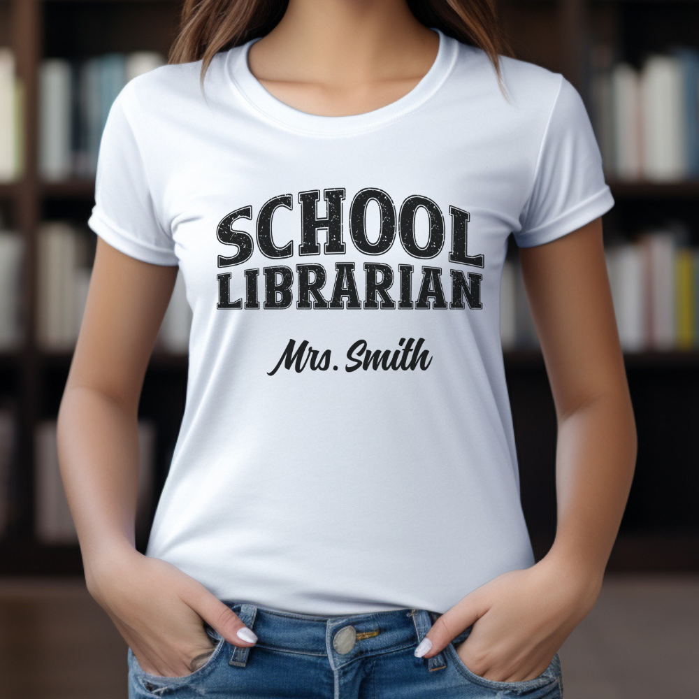 Custom Unisex School Librarian T-Shirt