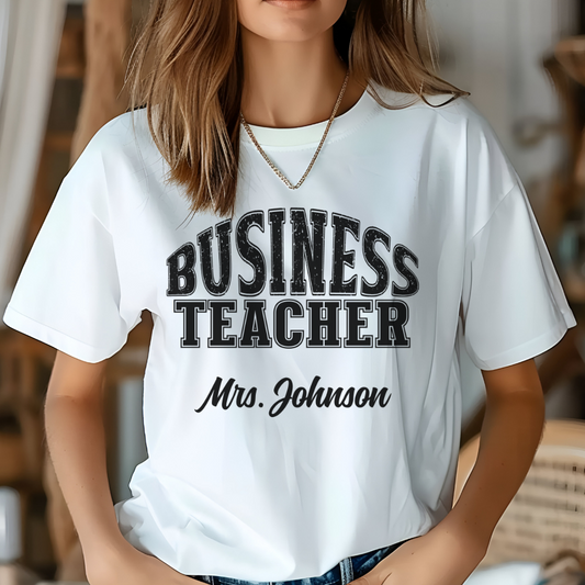 Custom Unisex Business Teacher T-Shirt