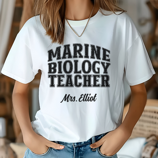 Custom Unisex Marine Biology Teacher T-Shirt