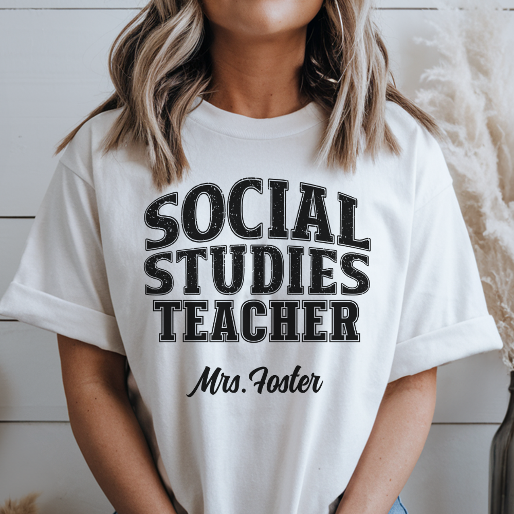Custom Unisex Social Studies Teacher T-Shirt