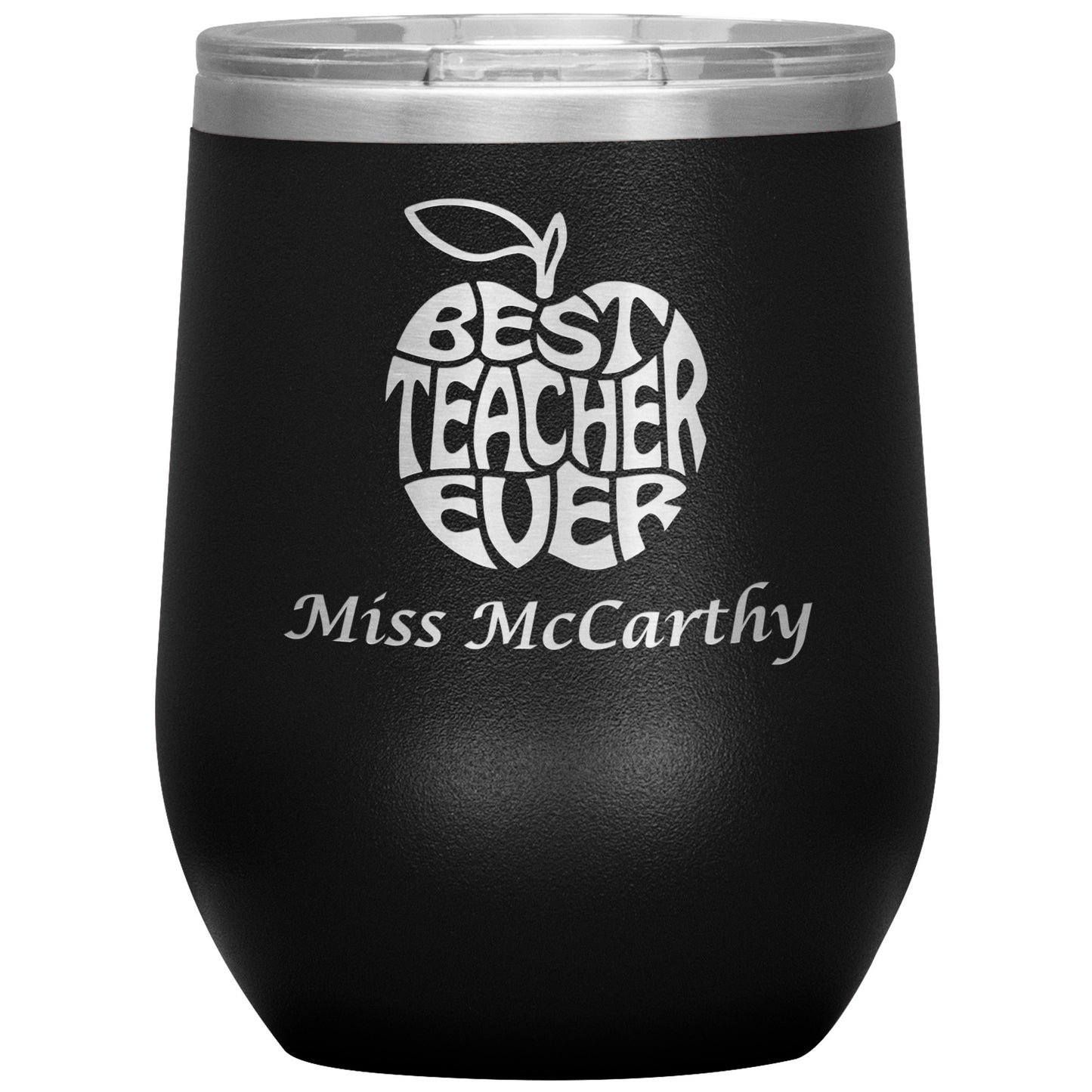 Custom Best Teacher Ever 🍎 Tumbler