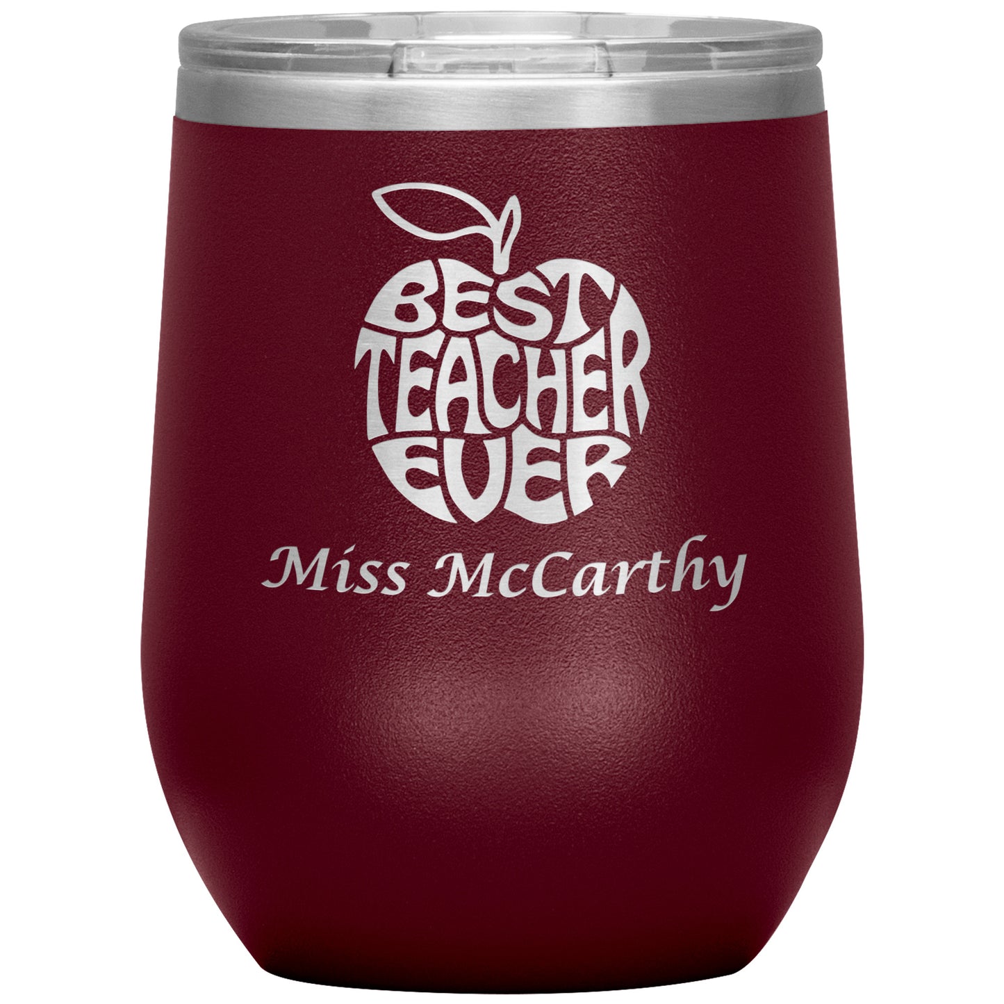 Custom Best Teacher Ever 🍎 Tumbler