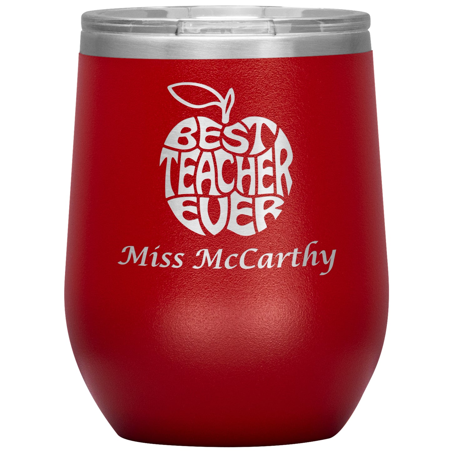 Custom Best Teacher Ever 🍎 Tumbler