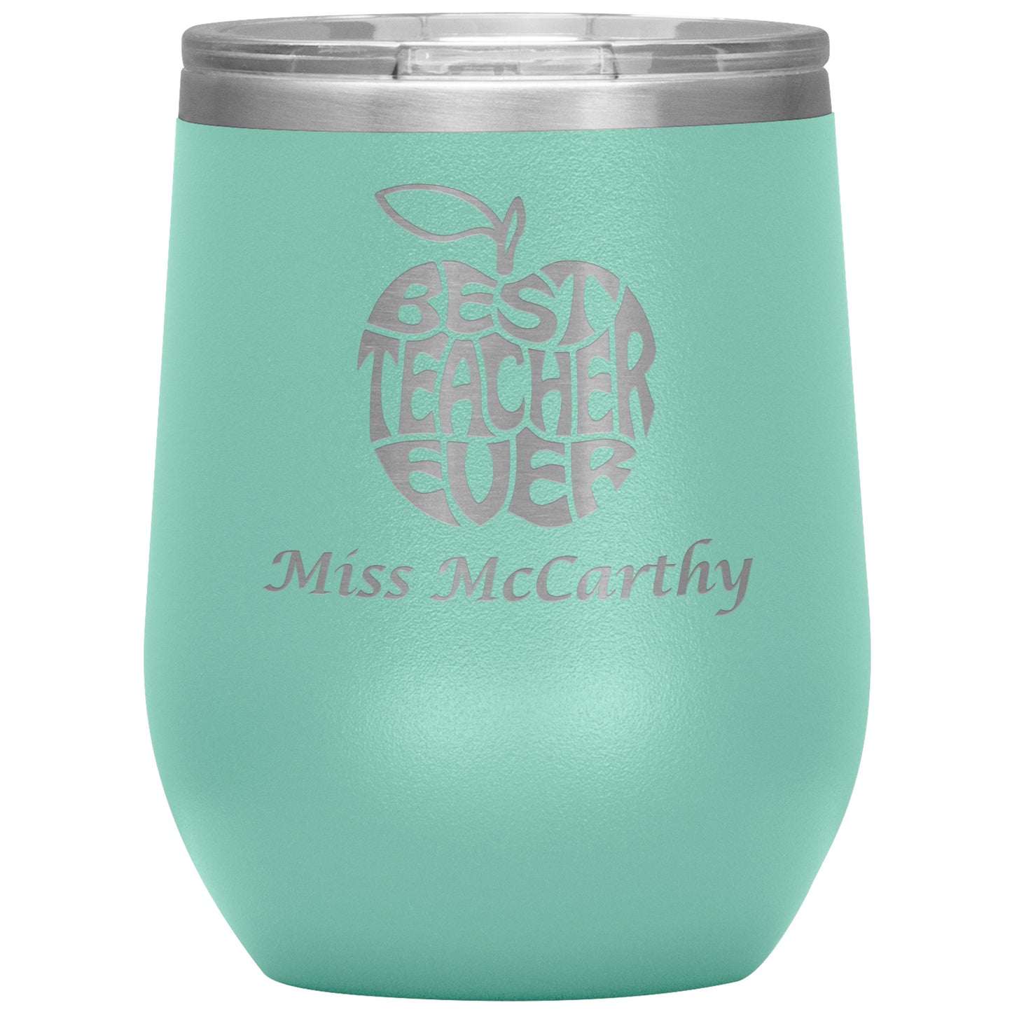 Custom Best Teacher Ever 🍎 Tumbler