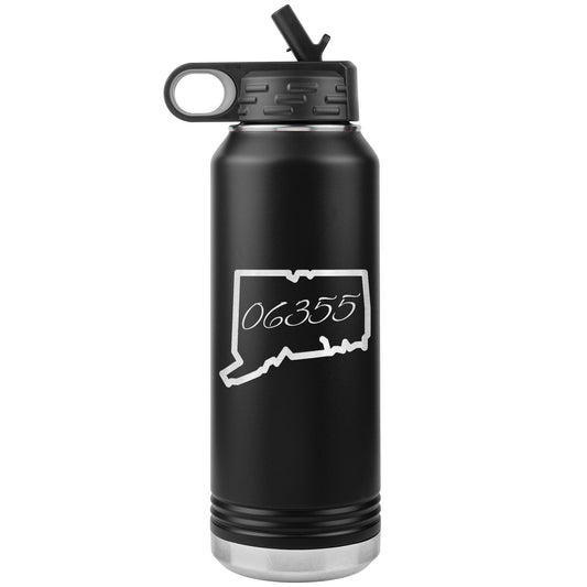 Custom CT Zip Code Water Bottle