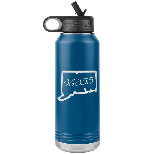 Custom CT Zip Code Water Bottle