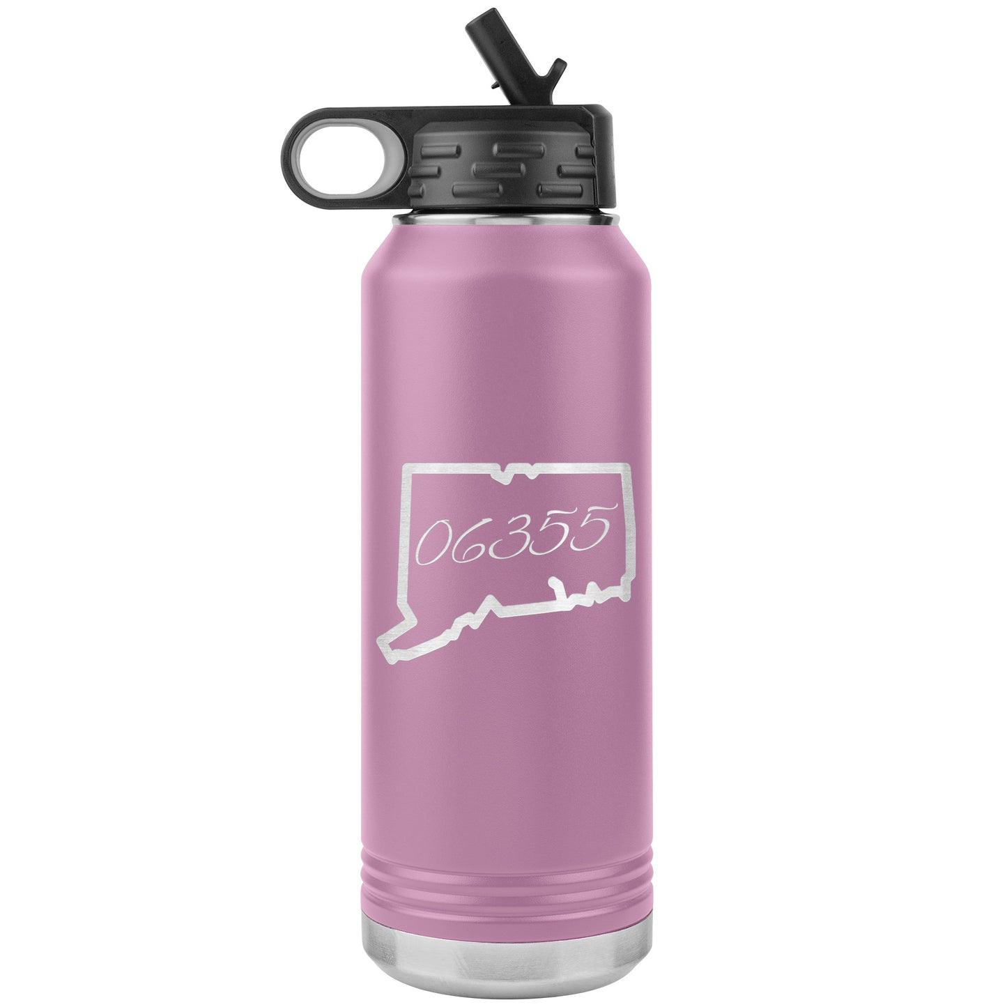 Custom CT Zip Code Water Bottle