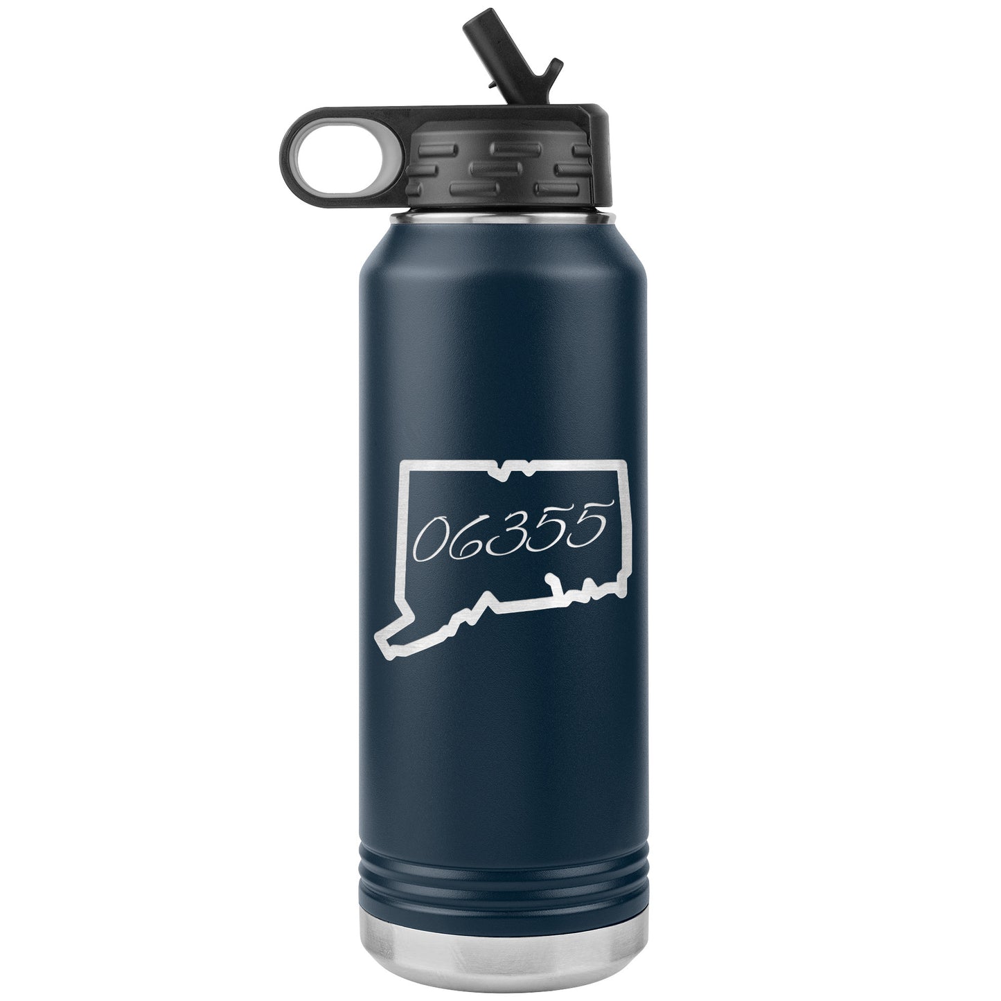 Custom CT Zip Code Water Bottle