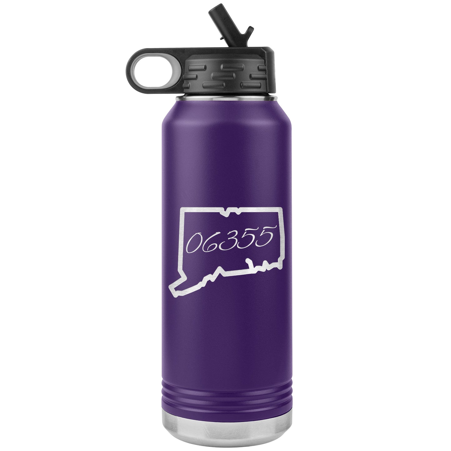 Custom CT Zip Code Water Bottle