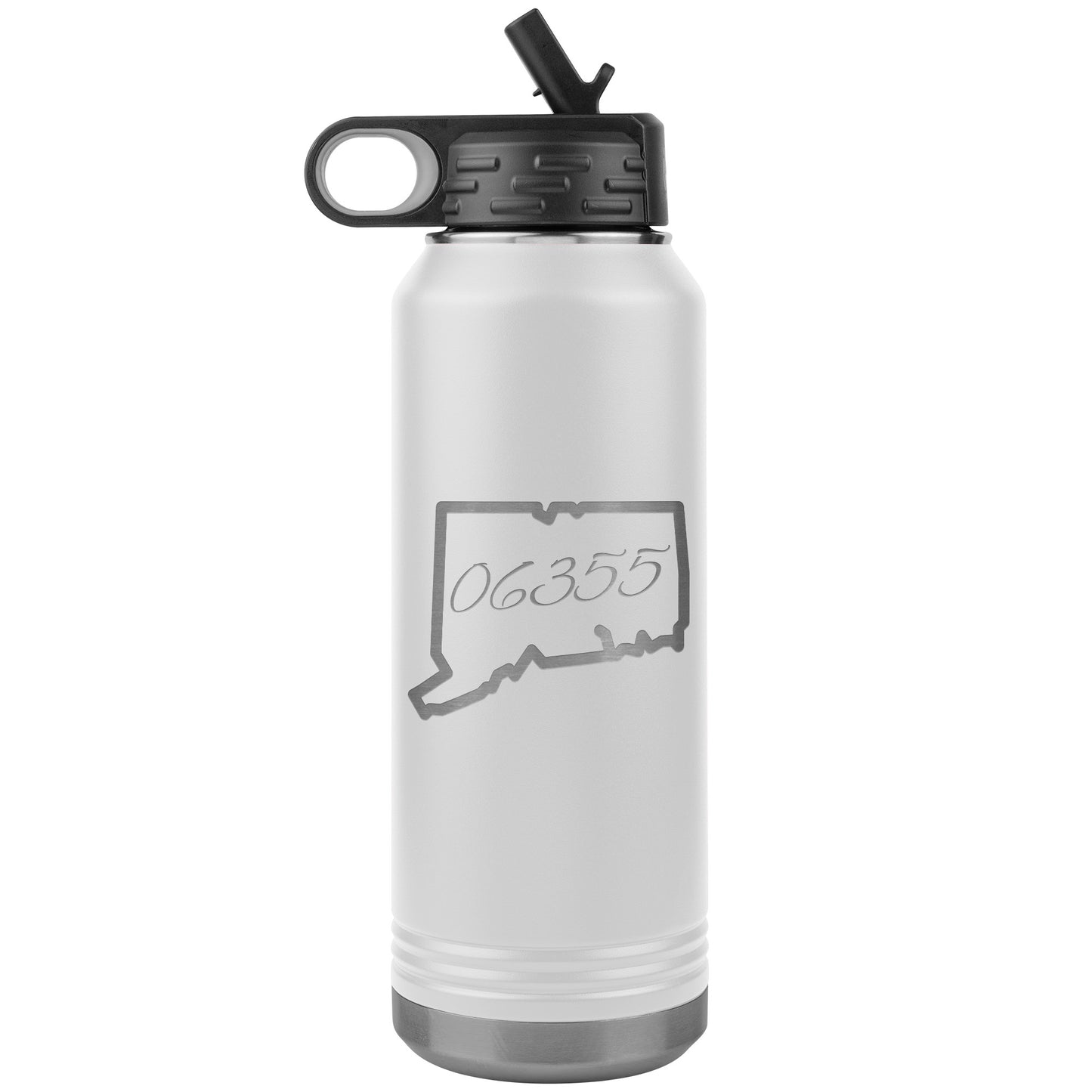 Custom Connecticut Zip Code Water Bottle Tumbler