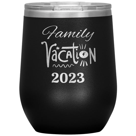 Custom Family Vacation Wine Tumbler