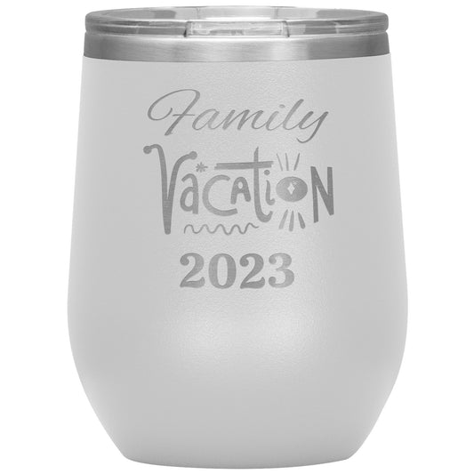 Custom Family Vacation Wine Tumbler
