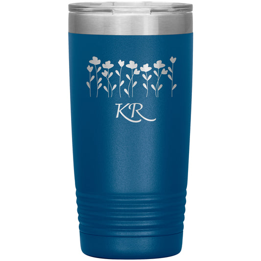 Custom Flowers Initials Tumbler π·π·π·