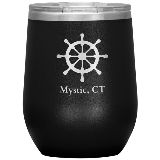 Custom Sailors Wheel Wine Tumbler☸