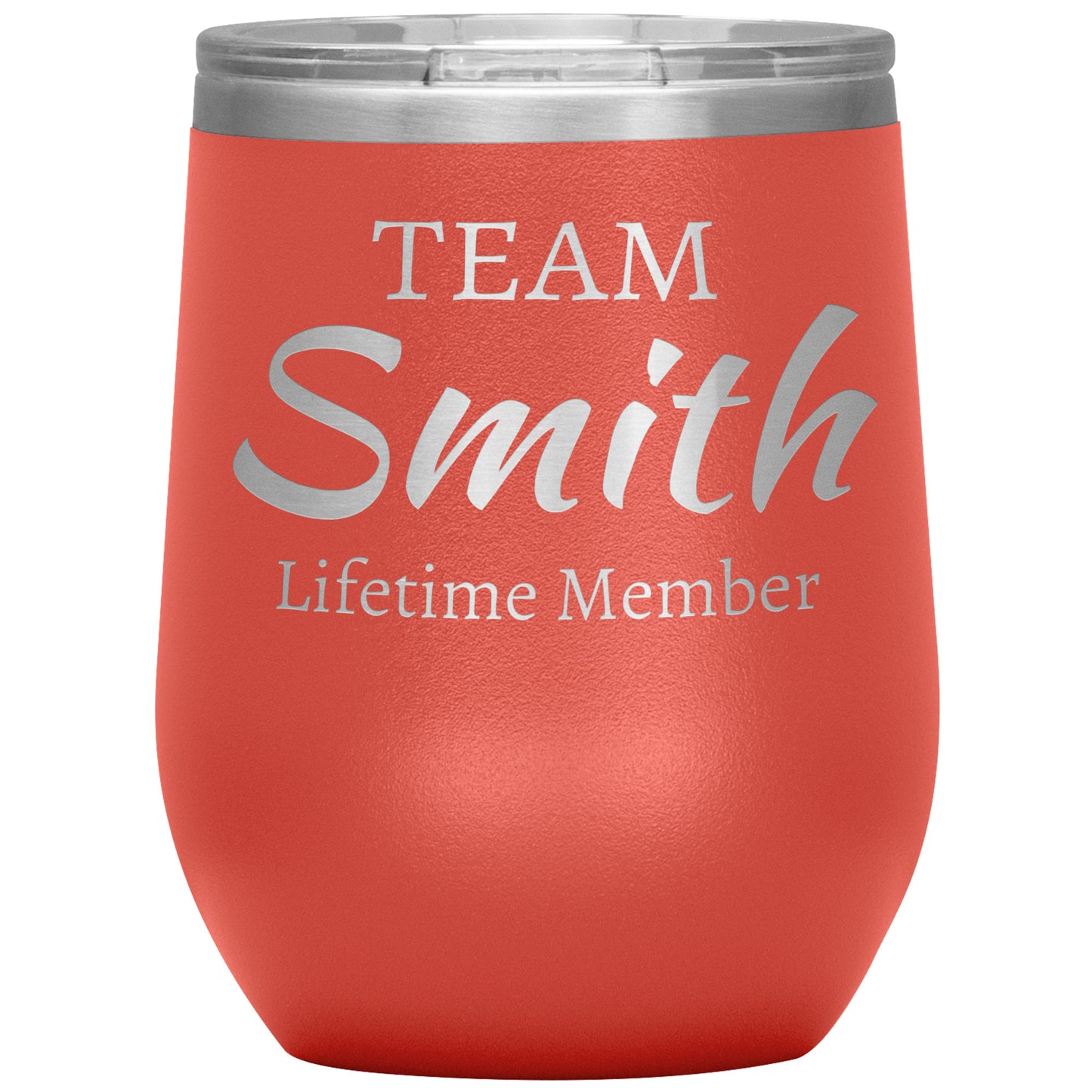 Custom Team Lifetime Member Wine Tumbler