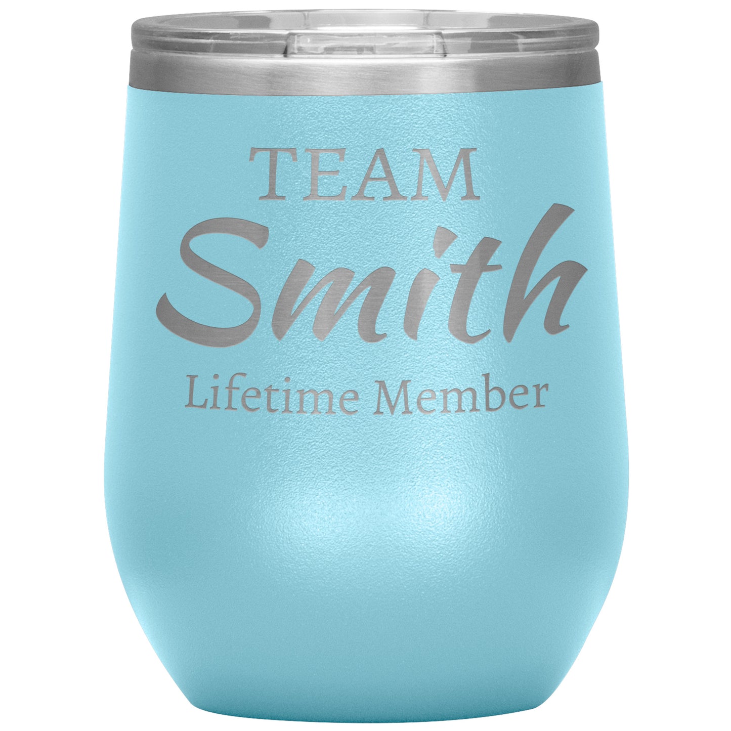 Custom Team Lifetime Member Wine Tumbler
