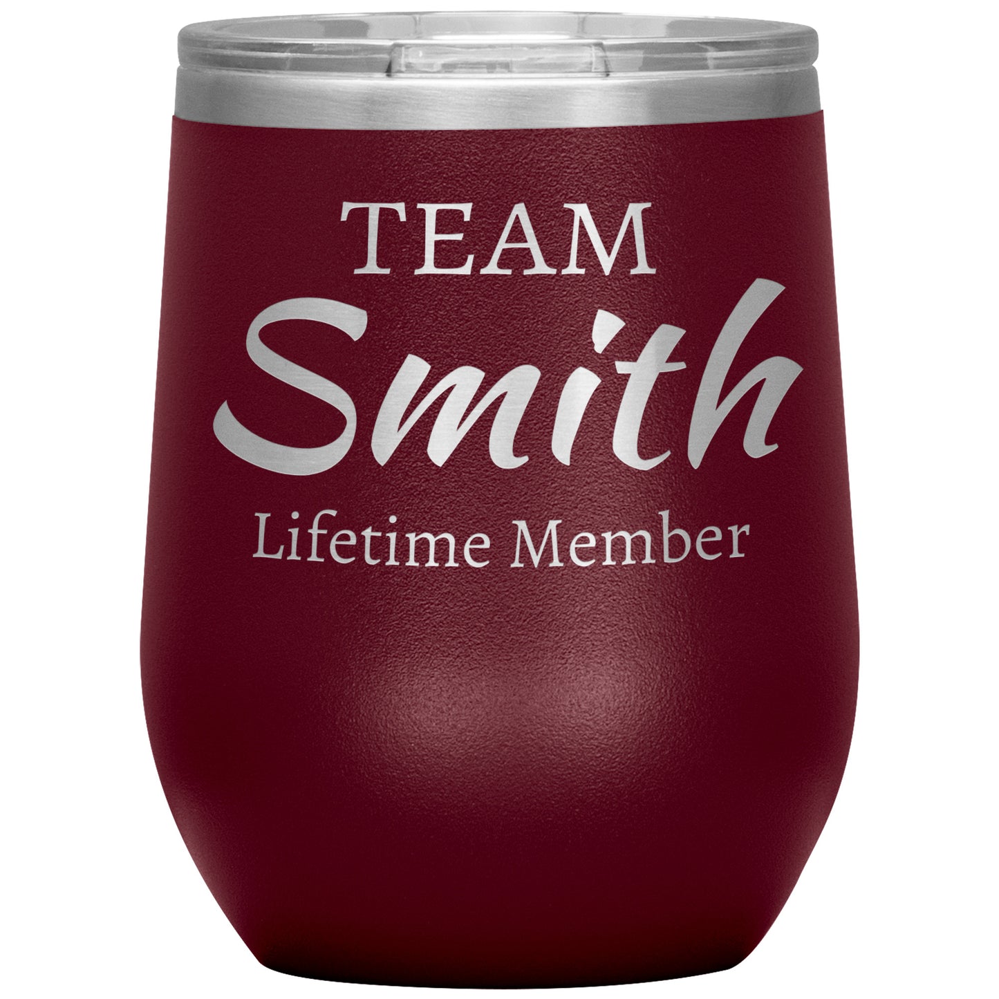 Custom Team Lifetime Member Wine Tumbler