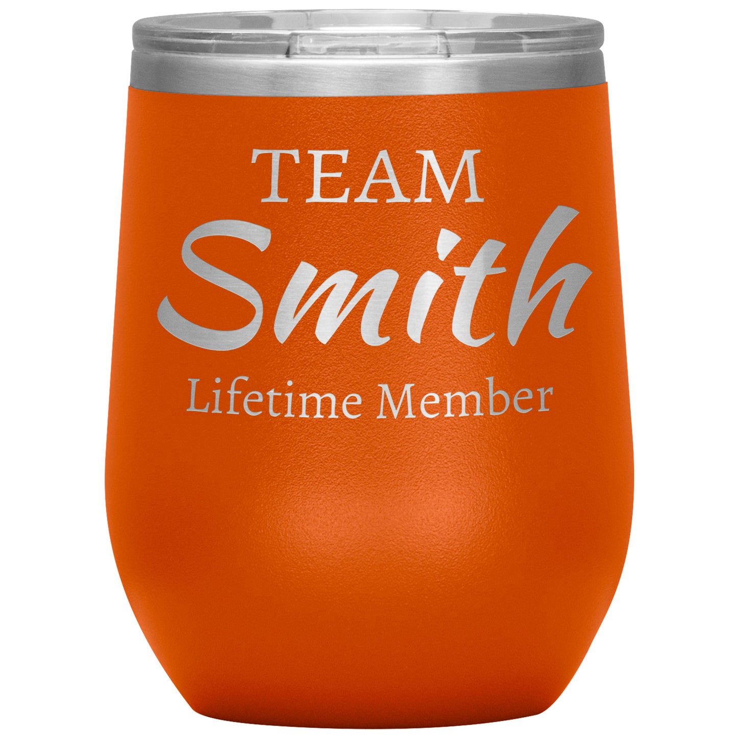 Custom Team Lifetime Member Wine Tumbler