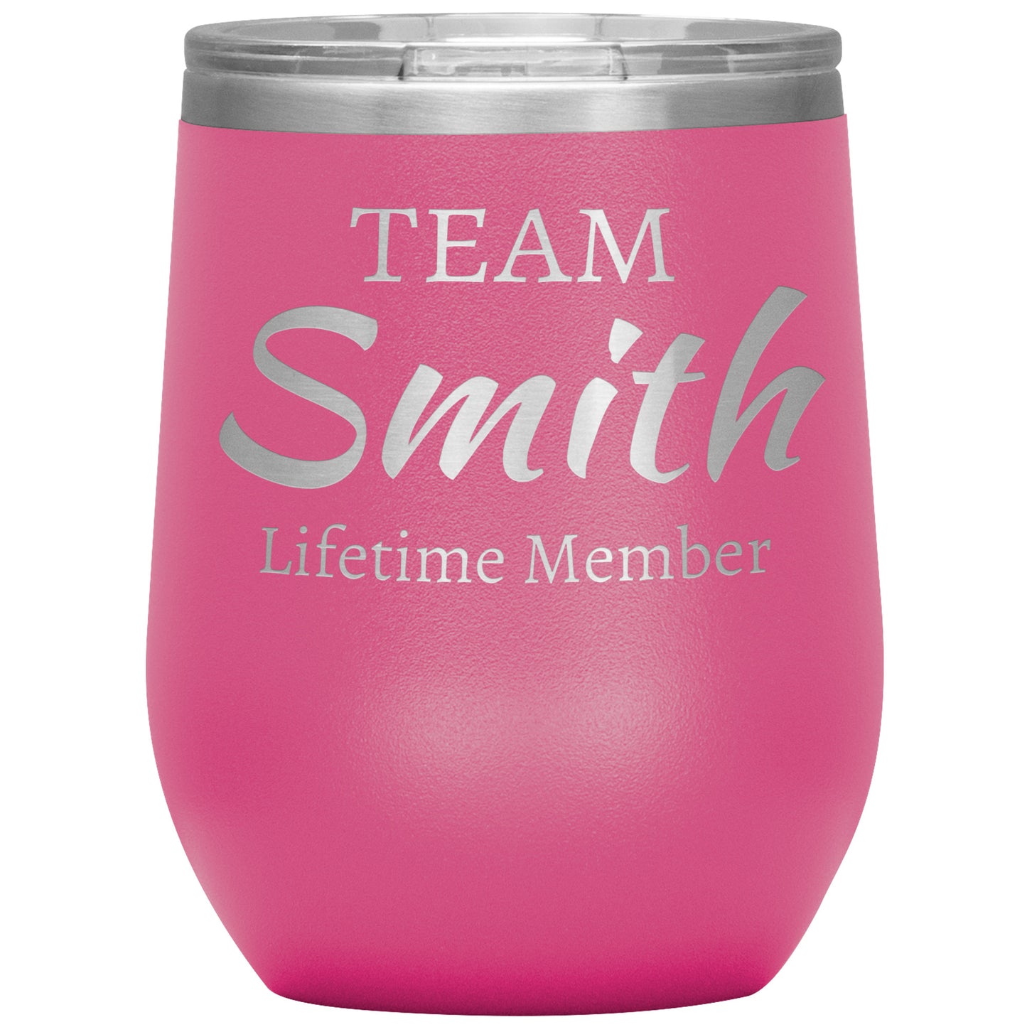 Custom Team Lifetime Member Wine Tumbler