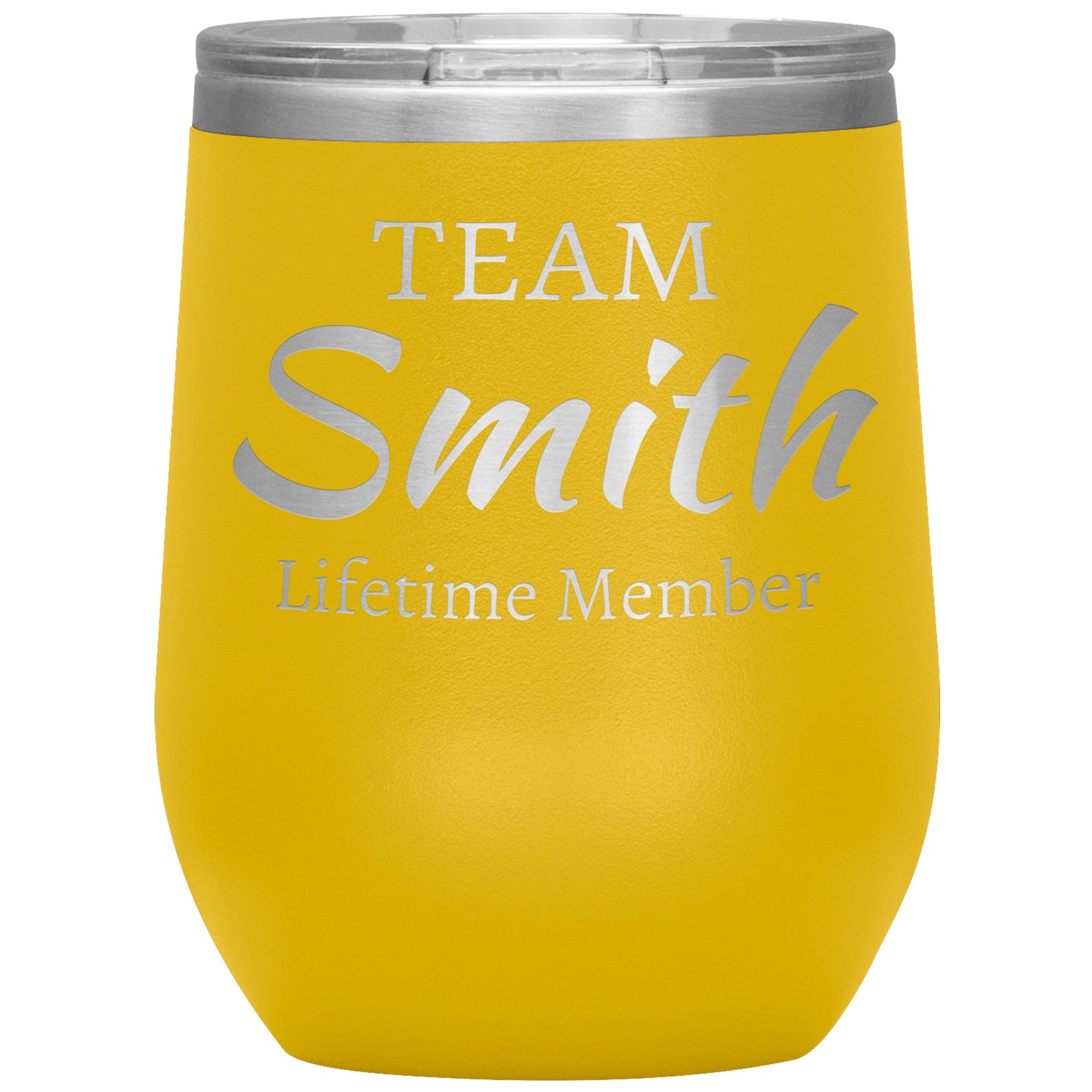 Custom Team Lifetime Member Wine Tumbler