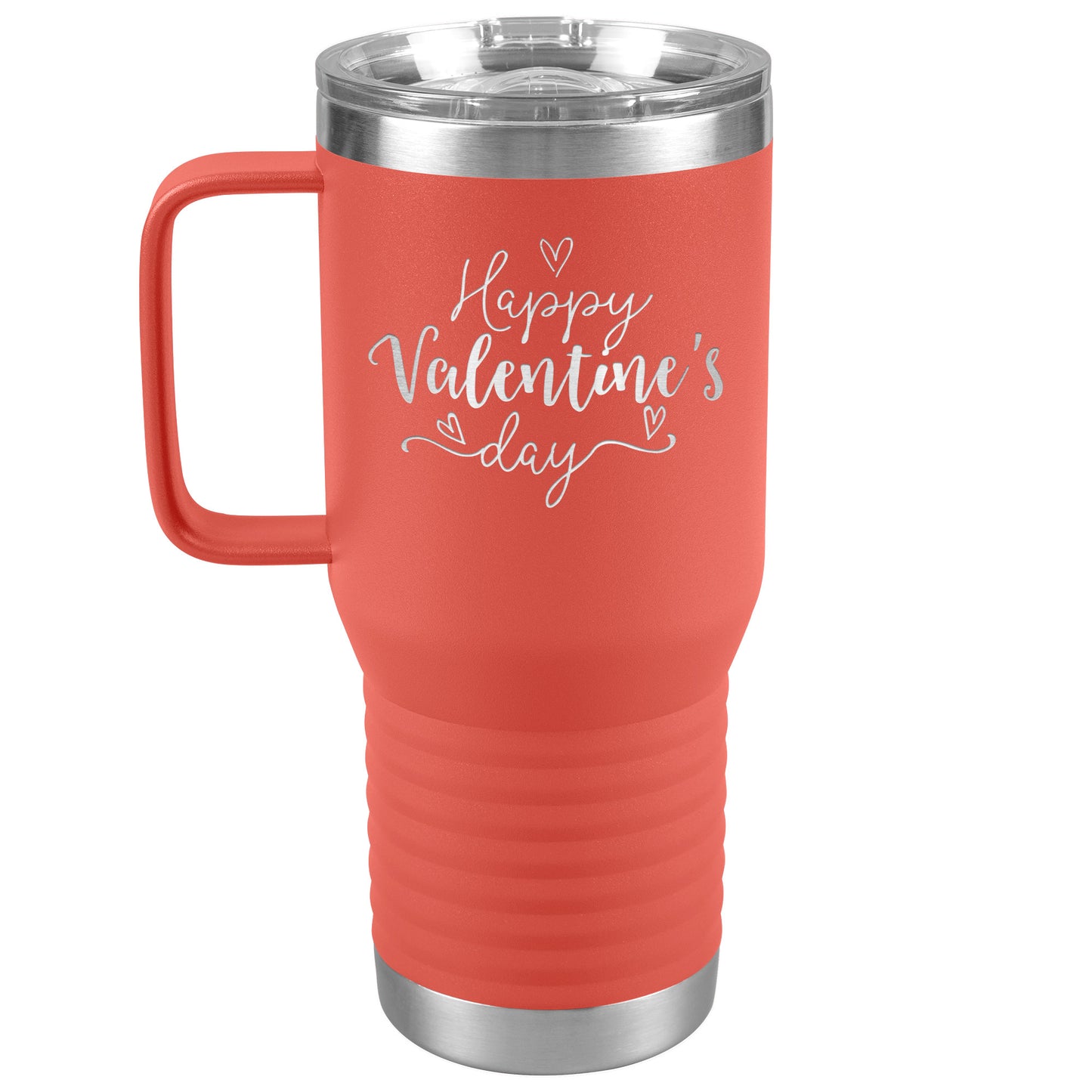 Happy Valentine's Day (Script) Tumbler with Handle
