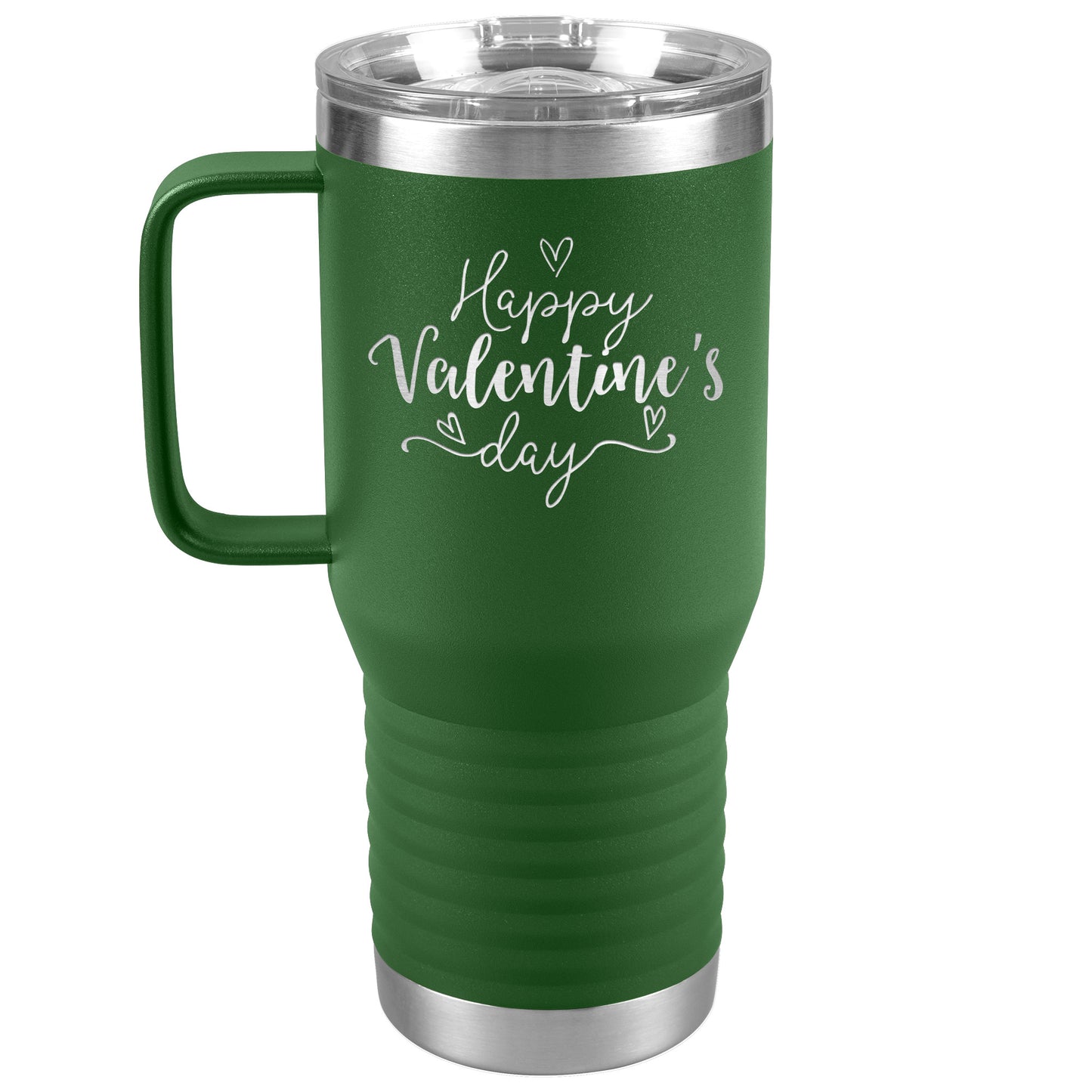 Happy Valentine's Day (Script) Tumbler with Handle