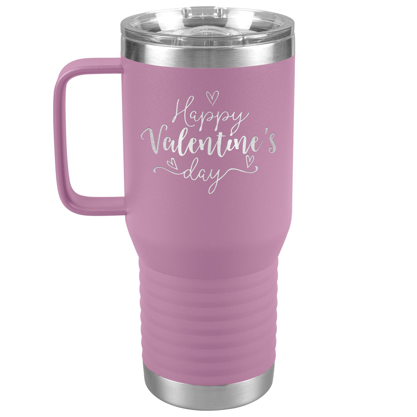 Happy Valentine's Day (Script) Tumbler with Handle