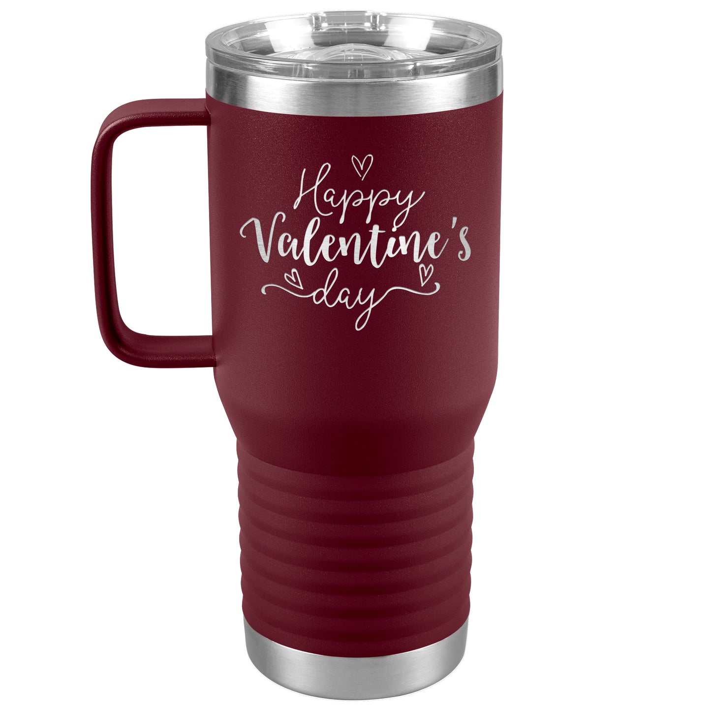 Happy Valentine's Day (Script) Tumbler with Handle