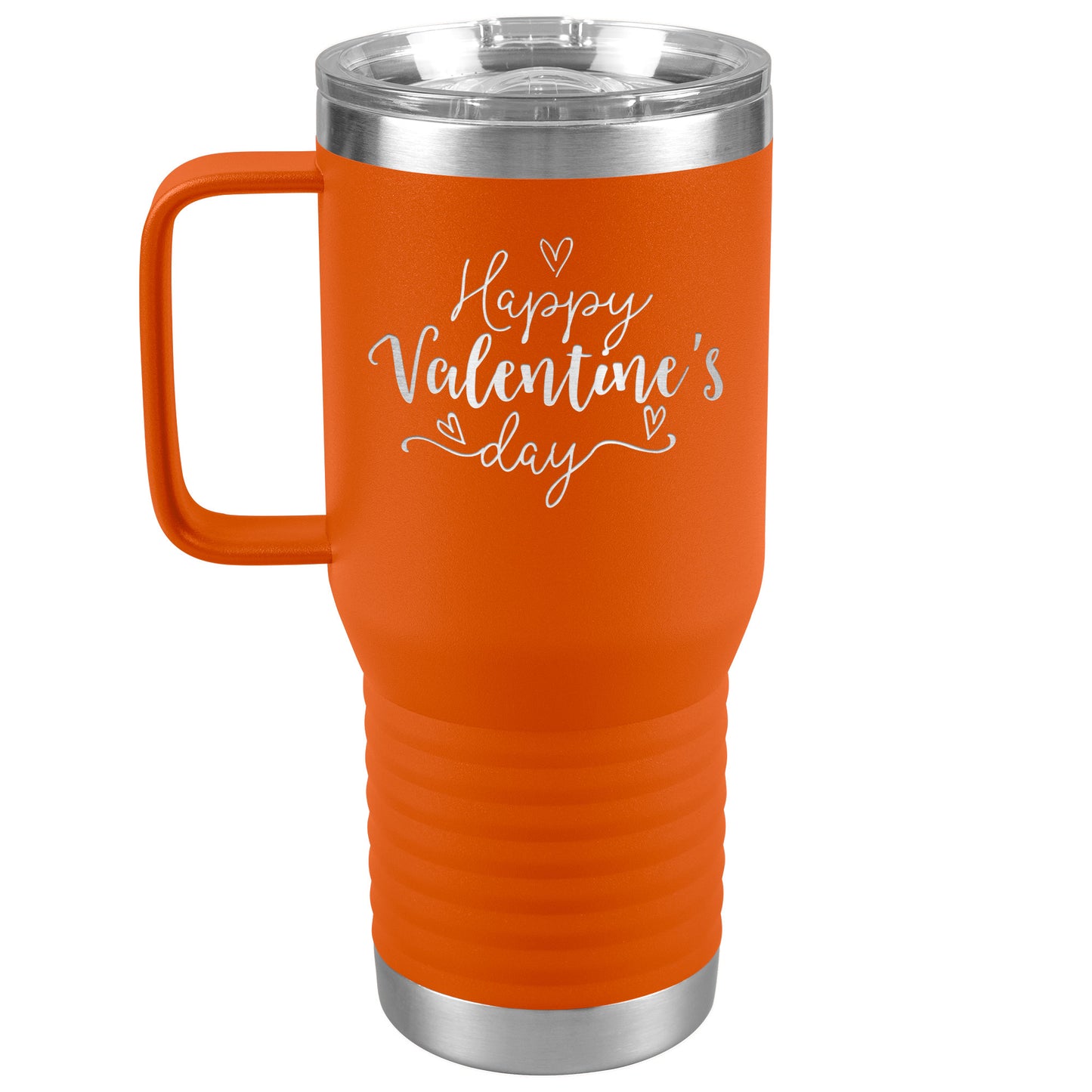 Happy Valentine's Day (Script) Tumbler with Handle