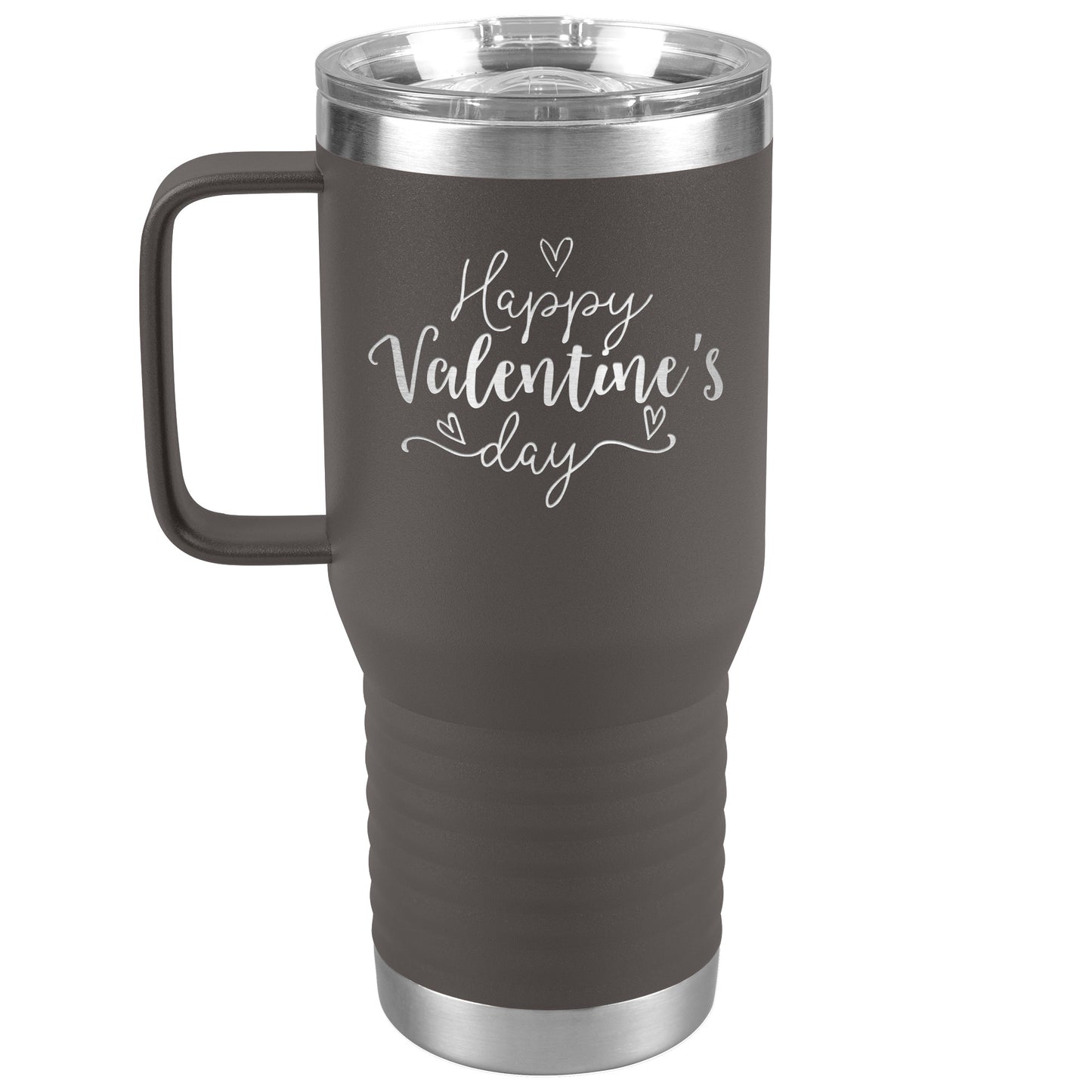 Happy Valentine's Day (Script) Tumbler with Handle