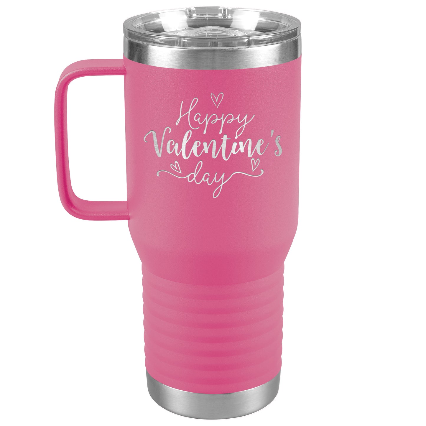 Happy Valentine's Day (Script) Tumbler with Handle