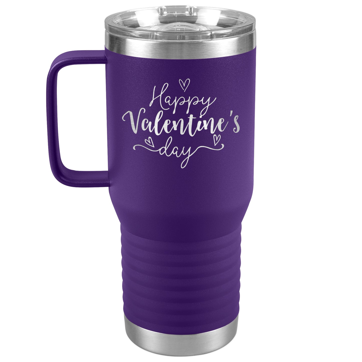 Happy Valentine's Day (Script) Tumbler with Handle