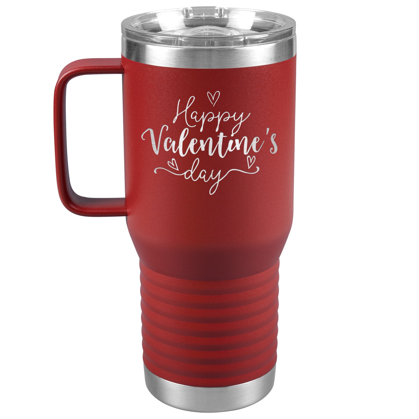 Happy Valentine's Day (Script) Tumbler with Handle