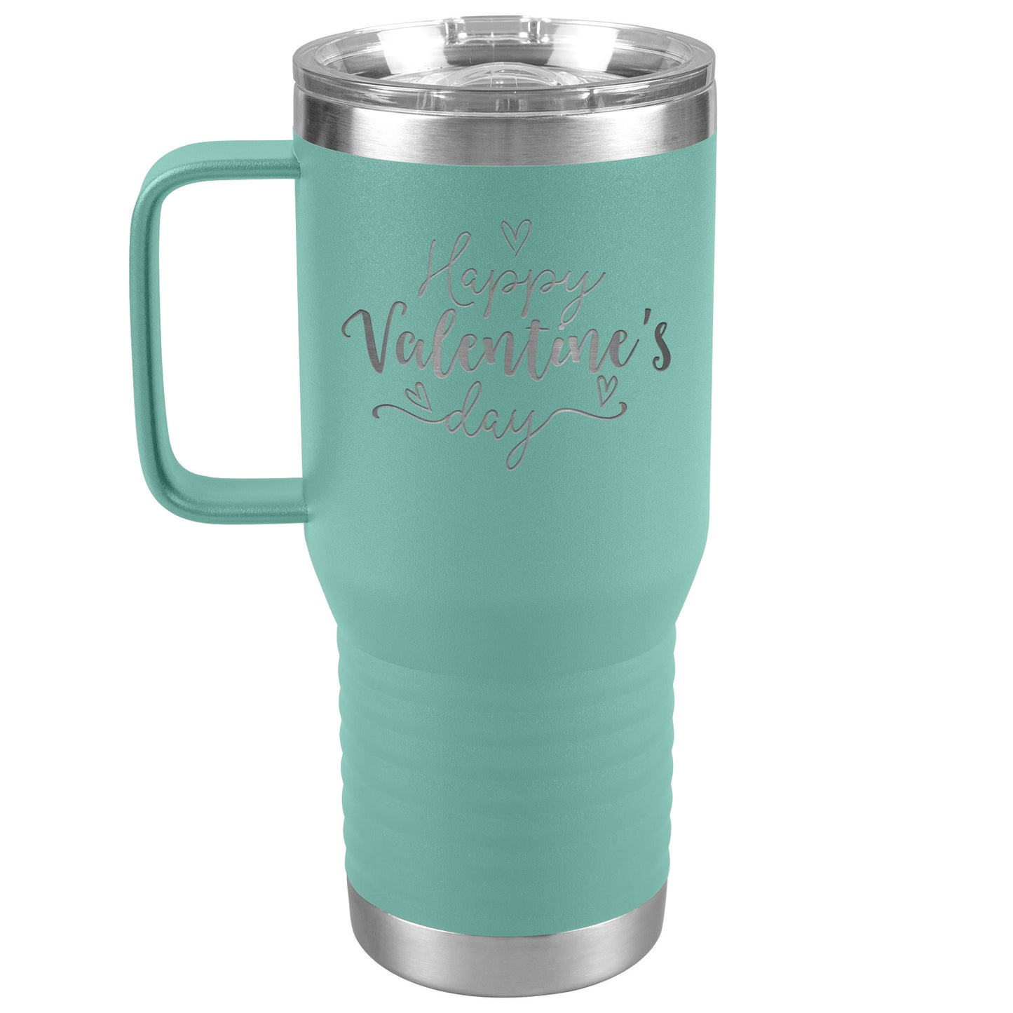 Happy Valentine's Day (Script) Tumbler with Handle