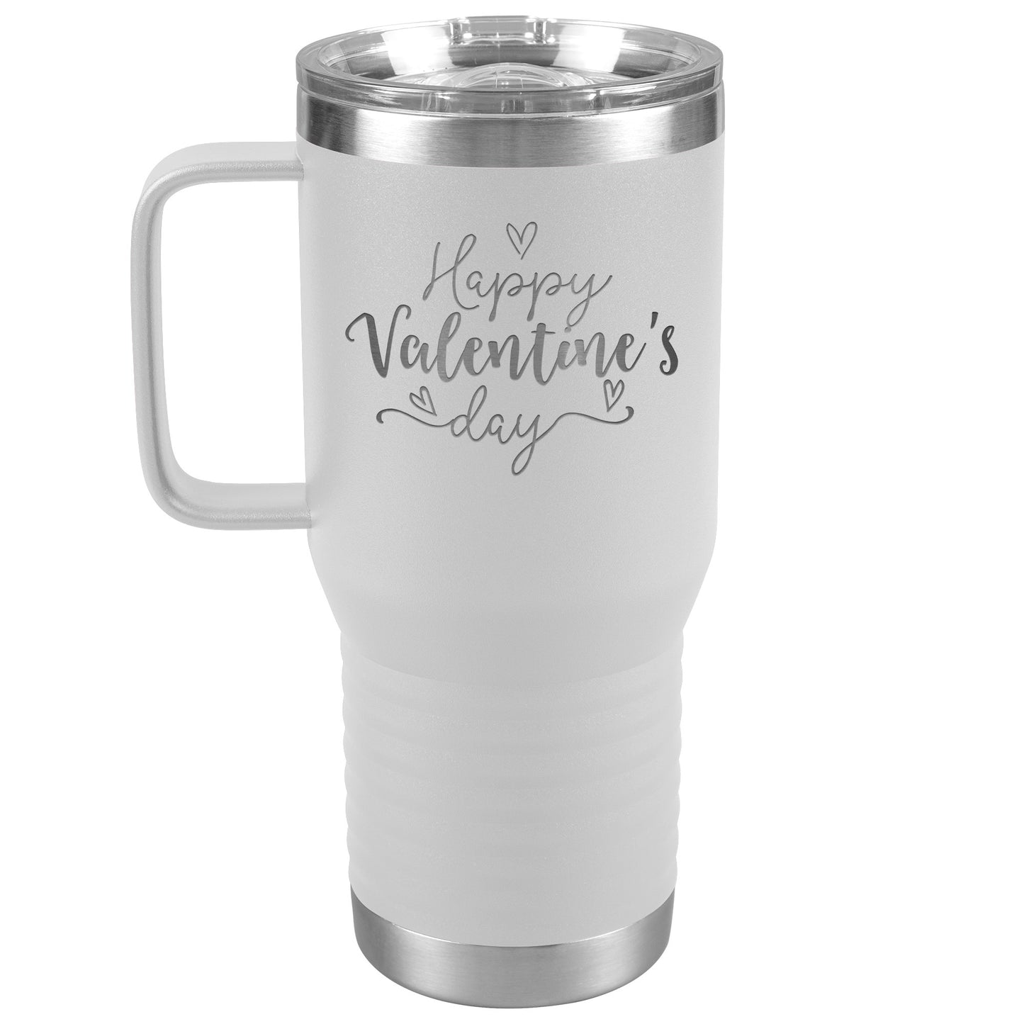 Happy Valentine's Day (Script) Tumbler with Handle