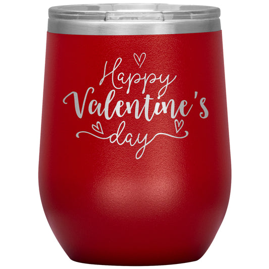 Happy Valentine's Day (Script) Wine Tumbler❣️