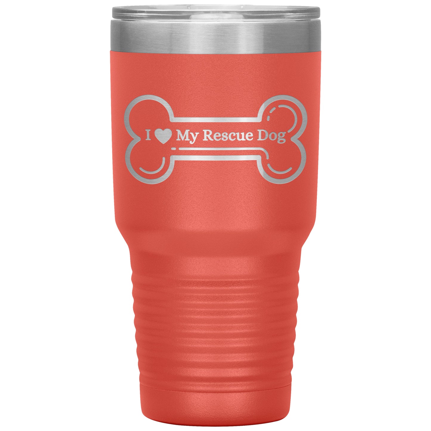 I ❤️ My Rescue Dog Travel Tumbler