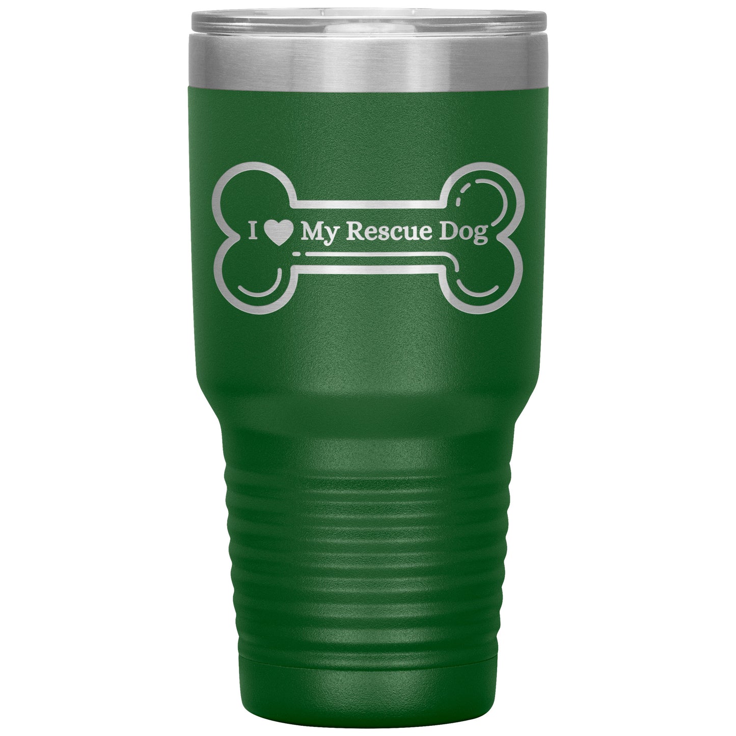 I ❤️ My Rescue Dog Travel Tumbler