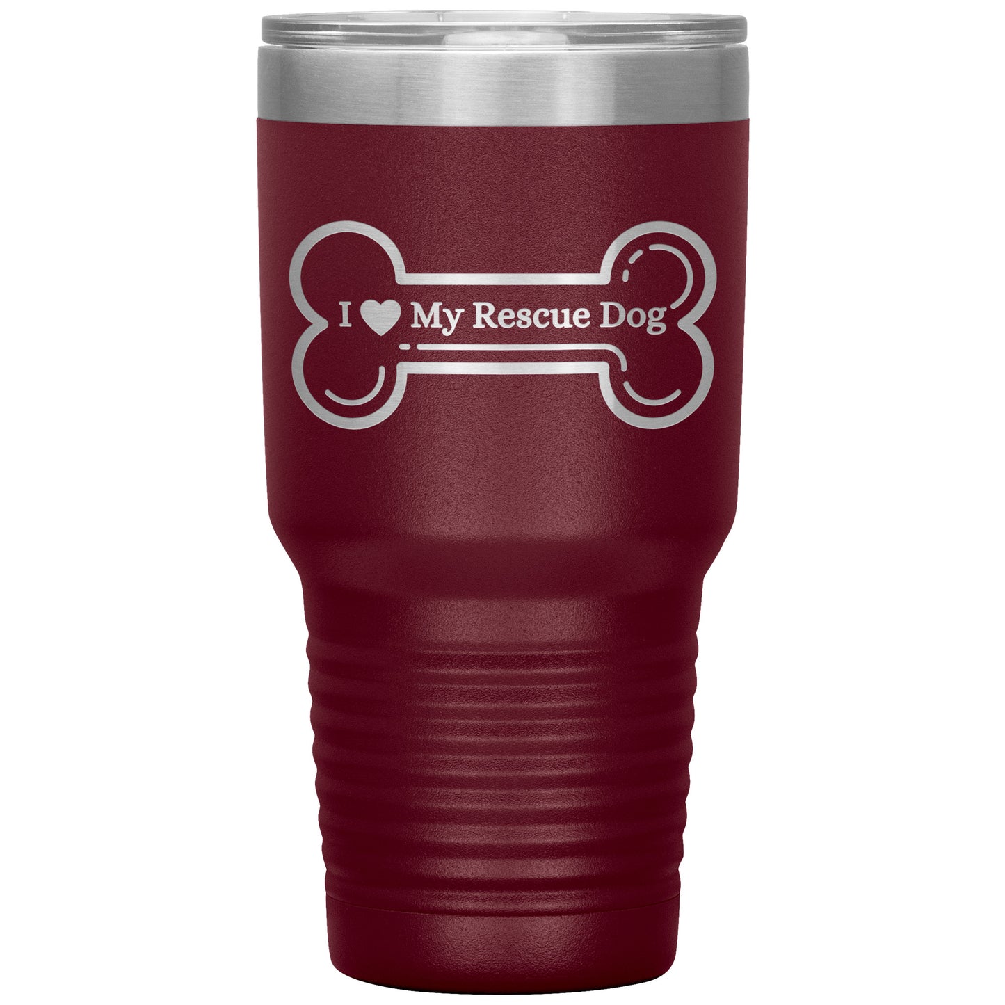 I ❤️ My Rescue Dog Travel Tumbler