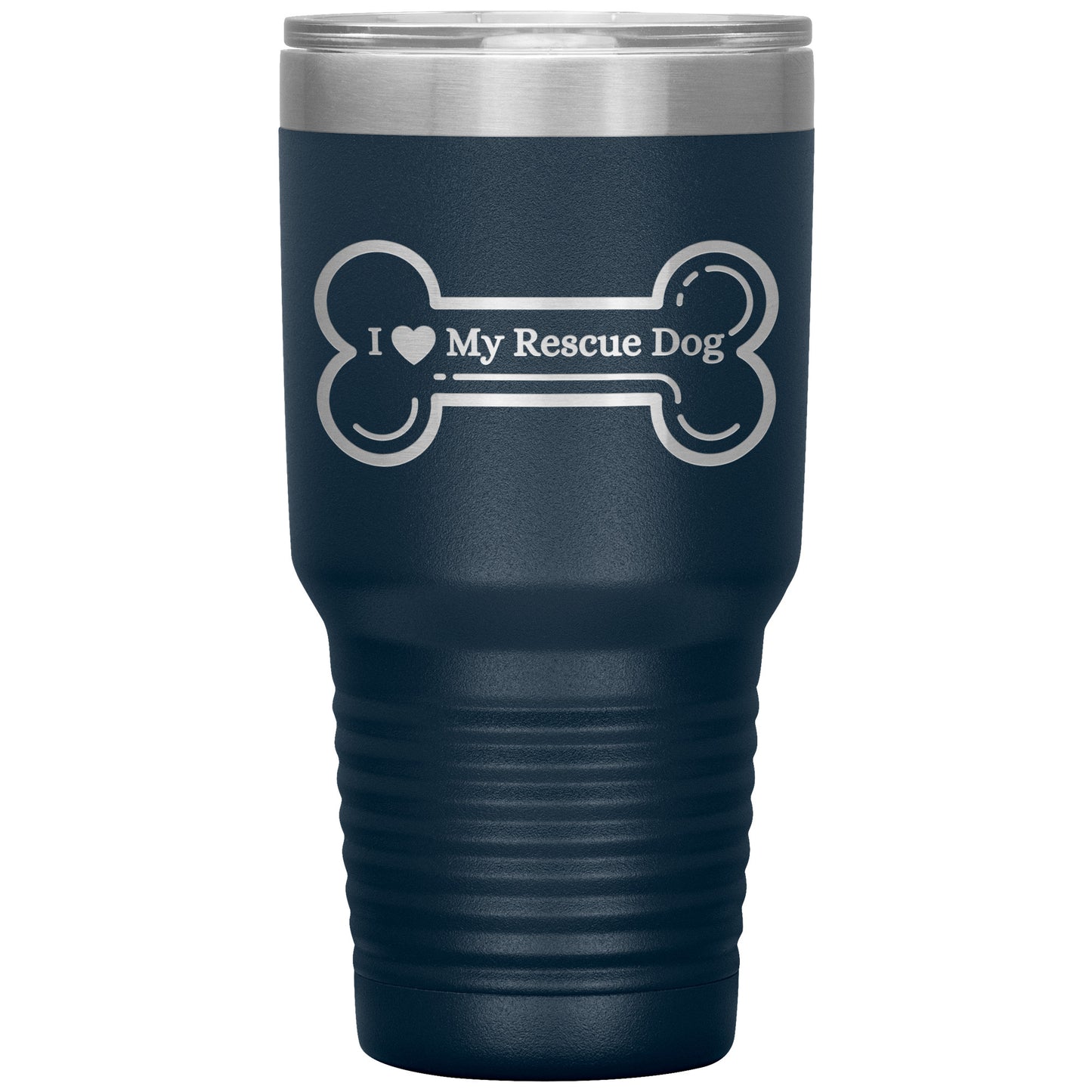 I ❤️ My Rescue Dog Travel Tumbler