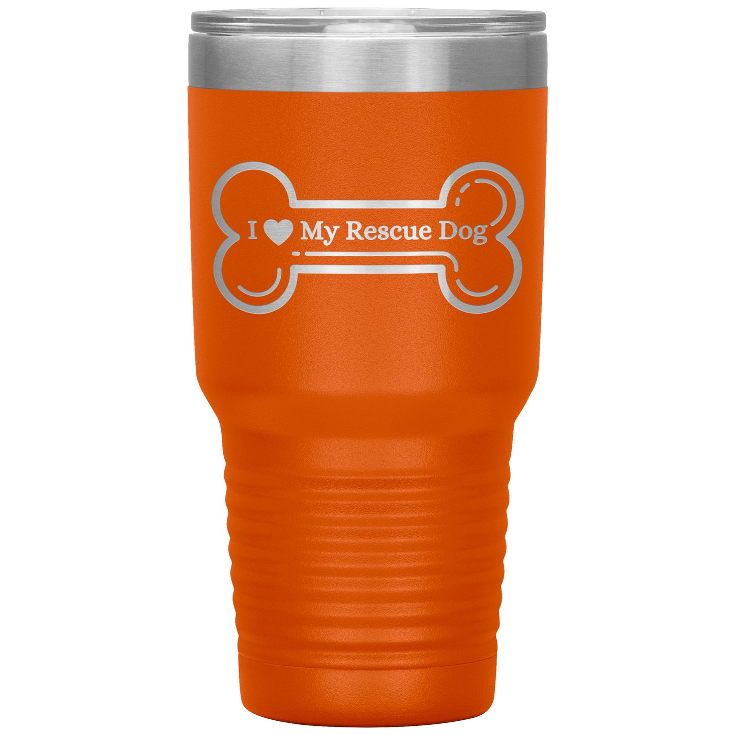 I ❤️ My Rescue Dog Travel Tumbler