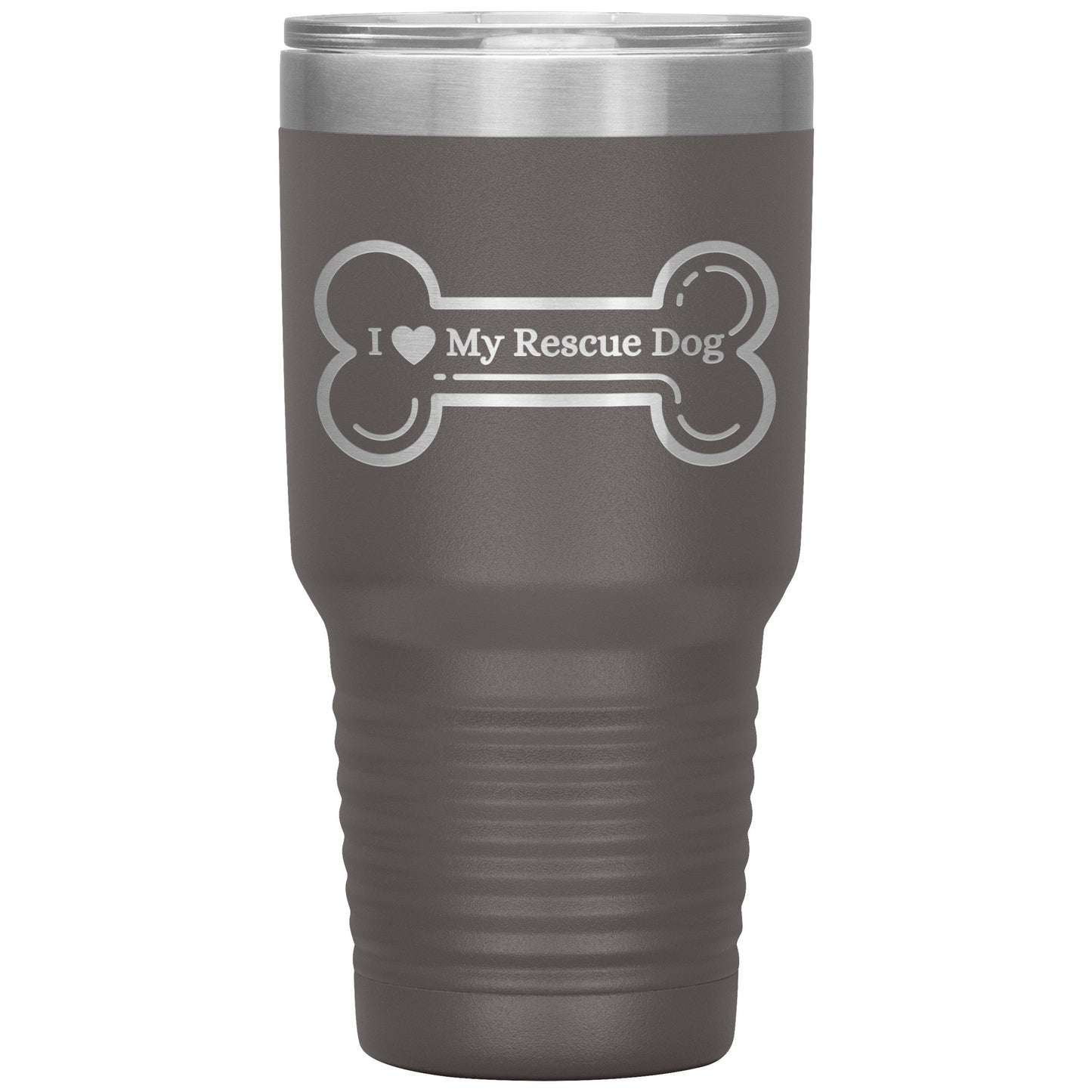 I ❤️ My Rescue Dog Travel Tumbler