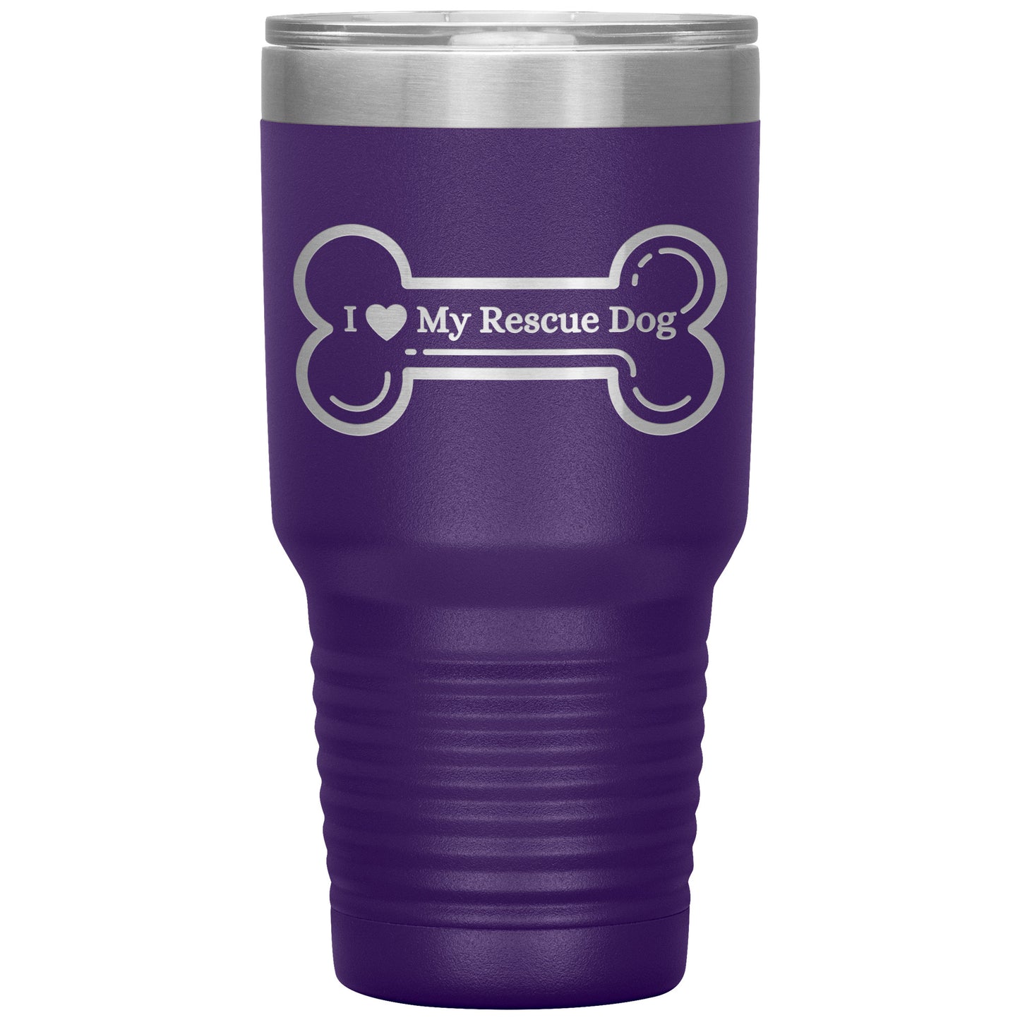 I ❤️ My Rescue Dog Travel Tumbler