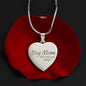 Engraved Boy Mom Heart Necklace